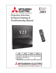 Mitsubishi WS-48513, WS-55513, WS-65513, WS-73513, WS-48613, WS-55613, WS-65613, WS-65713, WS-73713, WS-55813, WS-65813 Service manual