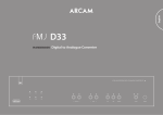 Arcam fmj D33 Operating instructions