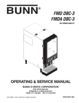 Bunn FMD-3 Service manual