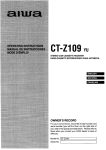 Aiwa CT-ZI09 Operating instructions