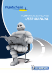 Michelin Navigation User manual