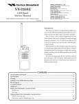 Vertex Standard VX-210AU Service manual