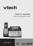 VTech 2-Line Accessory Handset for use with the DS6151 User`s manual