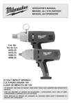 Milwaukee 9098-23 Operator`s manual