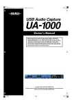 Edirol UA-1000 Owner`s manual