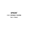 Epson P-80 User`s manual