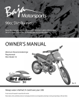 Baja motorsports DR90 Owner`s manual