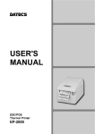 Datecs EP-2000 User`s manual