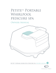 Whirlpool Petite Portable Pedicure Spa Operating instructions
