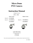 Costar Video Systems CDC2040MO-1 Instruction manual