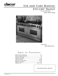 Dacor Epicure 0B52 Product data