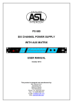 ASL INTERCOM PS 680 User manual