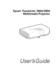 Epson PowerLite 260D User`s guide