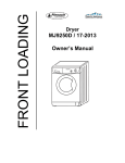 Majestic Appliances 17-2013 Owner`s manual