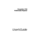 Epson PowerLite 1716 User`s guide
