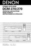 Denon DCM-370 Operating instructions