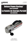 Wagan Deluxe Power Backup User`s manual