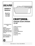 Craftsman 139.18857 Owner`s manual
