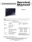 Mitsubishi Electric PD-5010 Service manual