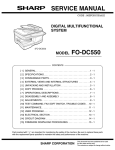 Sharp FO-DC550 Service manual