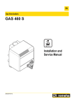 REMEHA GAS 460 S Service manual