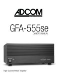 Adcom GFA-555II Owner`s manual
