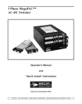 VICOR 3 Phase MegaPAC Operator`s manual