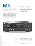 Better Music Builder DX-288 G2 Owner`s manual
