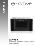 Emotiva XPR-1 User manual
