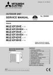 Mitsubishi Electric MSZ-EF25VES Service manual