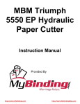 My Binding MBM Triumph 5550 EP Instruction manual