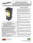 Sierra Products EasyFire MODEL EF 3801 Operating instructions