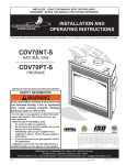 Continental Fireplaces CDV70PT-S Operating instructions