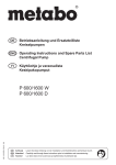Metabo P 600 Operating instructions