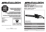 McCulloch 6096-210908(2) User manual