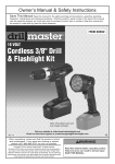Drill Master 69652 Owner`s manual