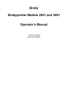Brady Bradyprinter 3481 Operator`s manual