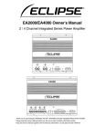 Eclipse EA Series Owner`s manual