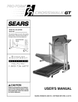Sears CrossWalk 831.297364 User`s manual