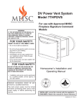 MHSC WDV600 Installation manual
