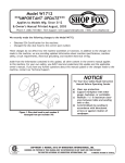 Woodstock SHOP FOX W1712 Owner`s manual