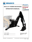 Bradco 511 Operator`s manual