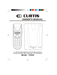 Curtis TC924 Owner`s manual