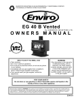 Enviro EG 40 B Vented Operating instructions