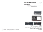 Extron electronics TP T 468 User`s manual