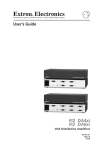 Extron electronics VGA Distribution Amplifiers P/2 DA6xi s User`s guide