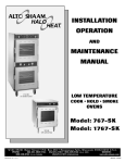 Alto-Shaam 1767-SK/III Service manual