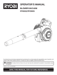 Ryobi RY09905 Operator`s manual