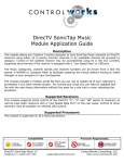DirecTV SonicTap Music Module Application Guide