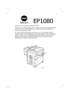Minolta EP1080 Operator`s manual